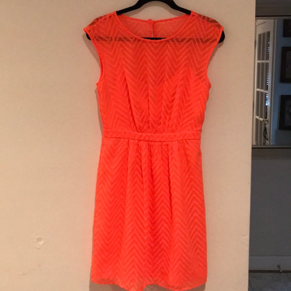New JCrew Size4 Bright Orange Perfect Summer Dress